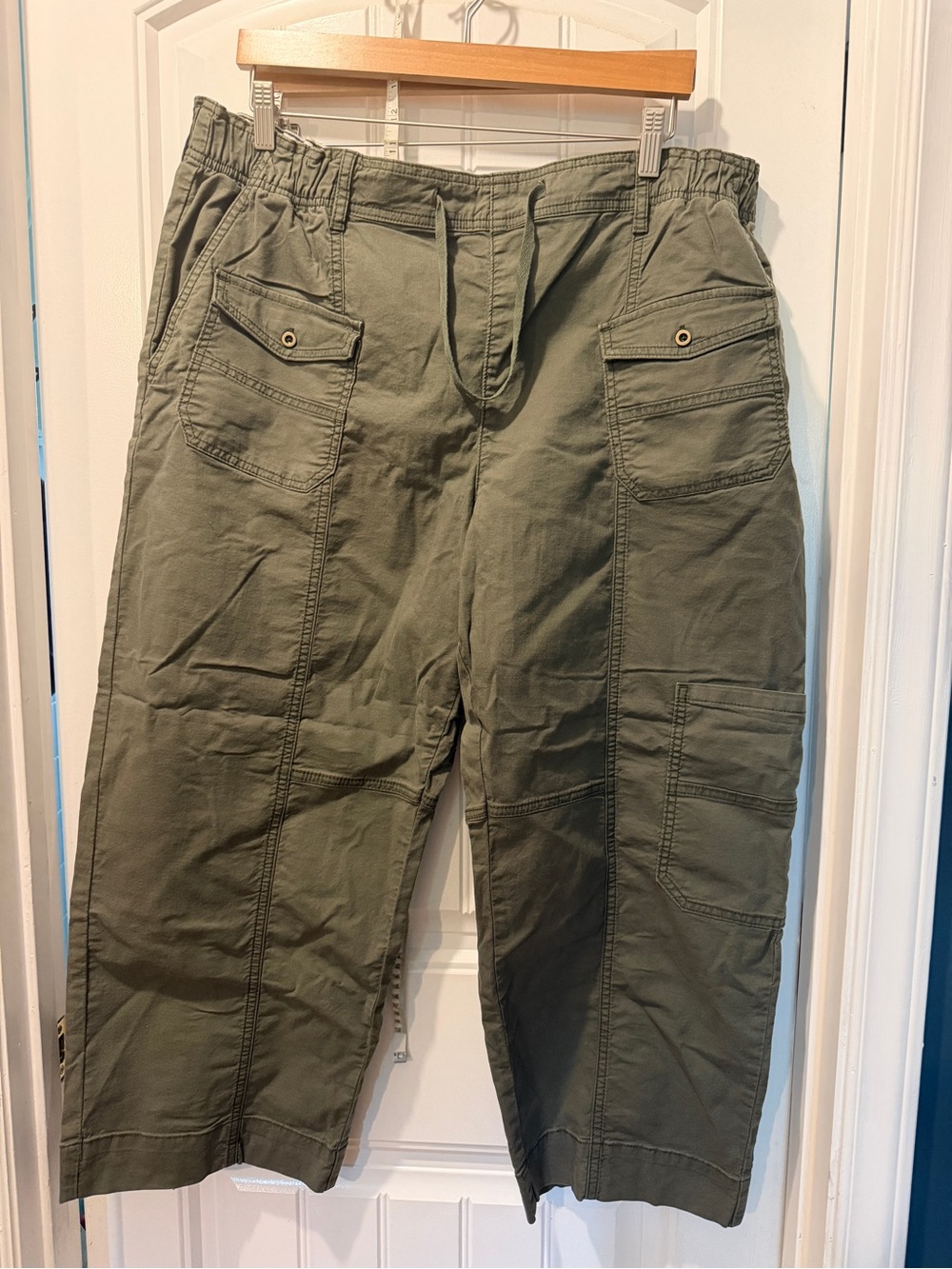 Anthropologie Pilcro Olive Cargo Pants - Relaxed Utility Style